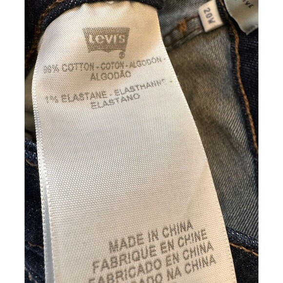 Levi's Bold Curve Jeans Size 20 Womens Mid Rise Dark Wash Blue Denim Bootcut - Picture 11 of 11